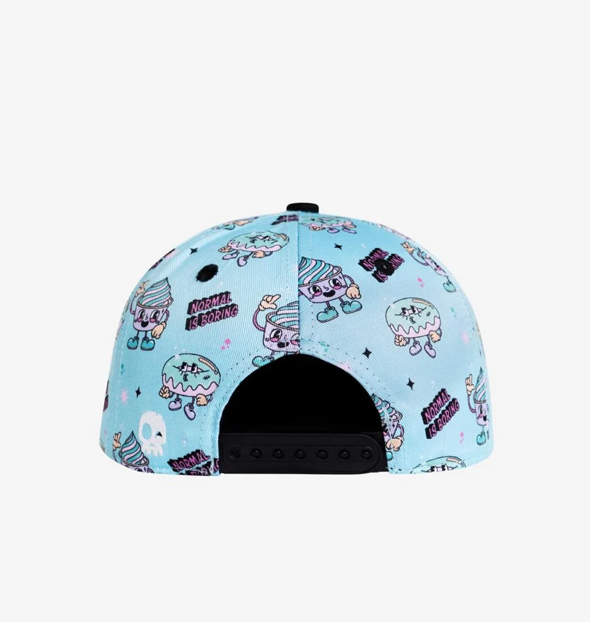 Casquette - Normal is boring Snapback Bleached aqua – Image 6
